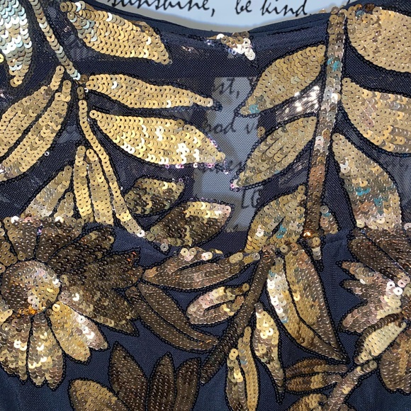 MAEVE SHORT-SLEEVE SHEER EMBELLISHED MINI DRESS - Picture 5 of 10